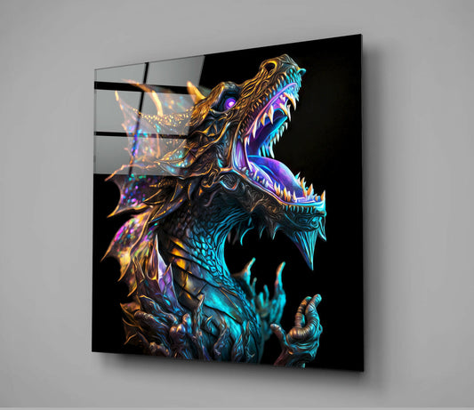 Dragon's Roar Glass Wall Art || Designers Collection
