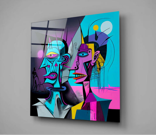 Picasso's Mind Glass Wall Art || Designer Collection