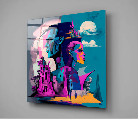 Picasso's Mind Glass Wall Art || Designer Collection