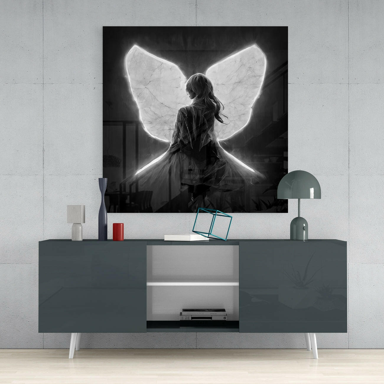 Me Flying Glass Wall Art || Designer Collection
