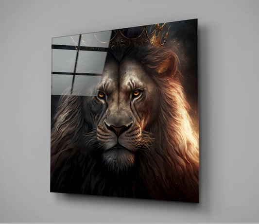 Lion King Glass Wall Art || Designer Collection