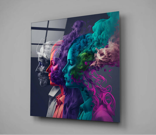 Smoked Thoughts Glass Wall Art || Designer Collection