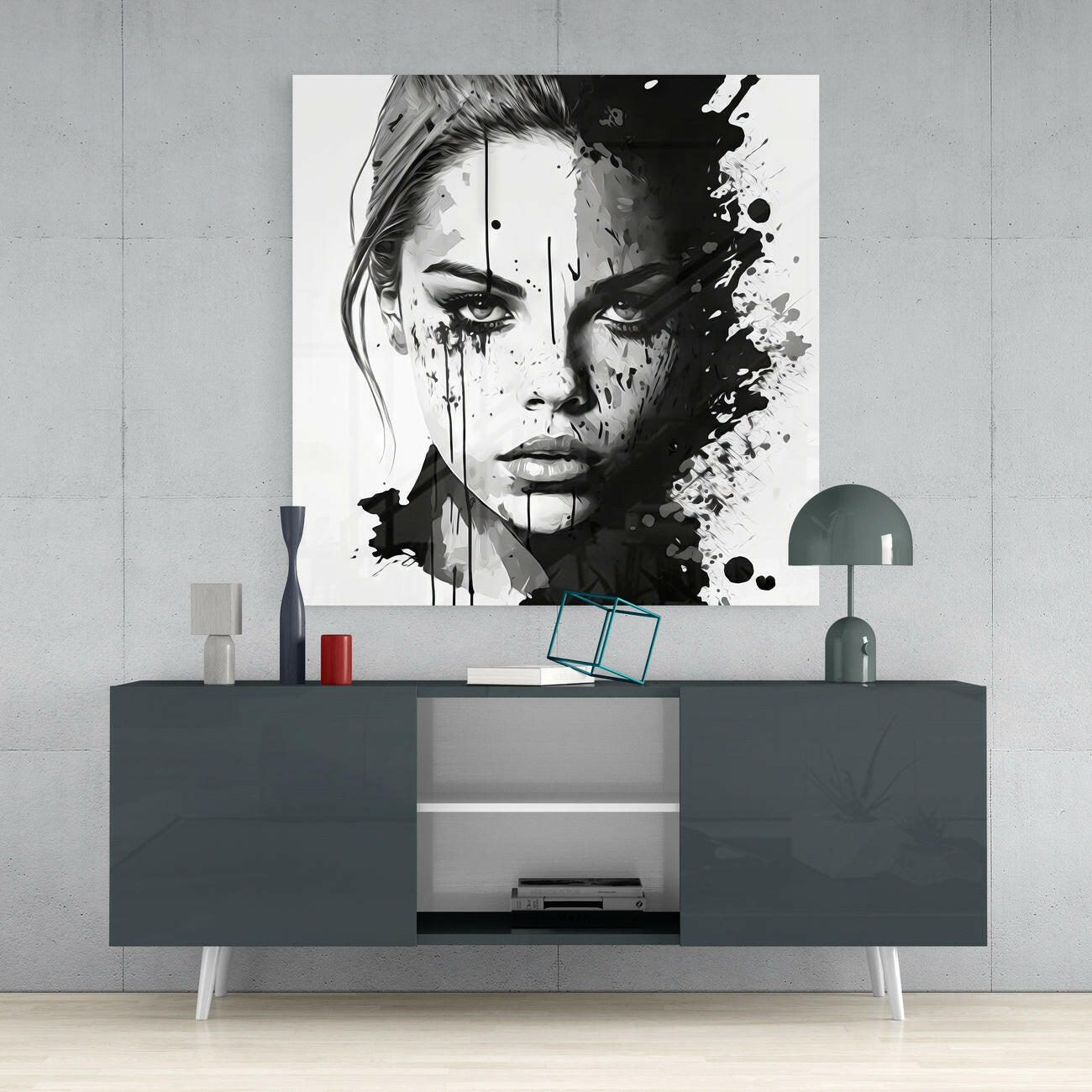 Woman Glass Wall Art || Designer Collection