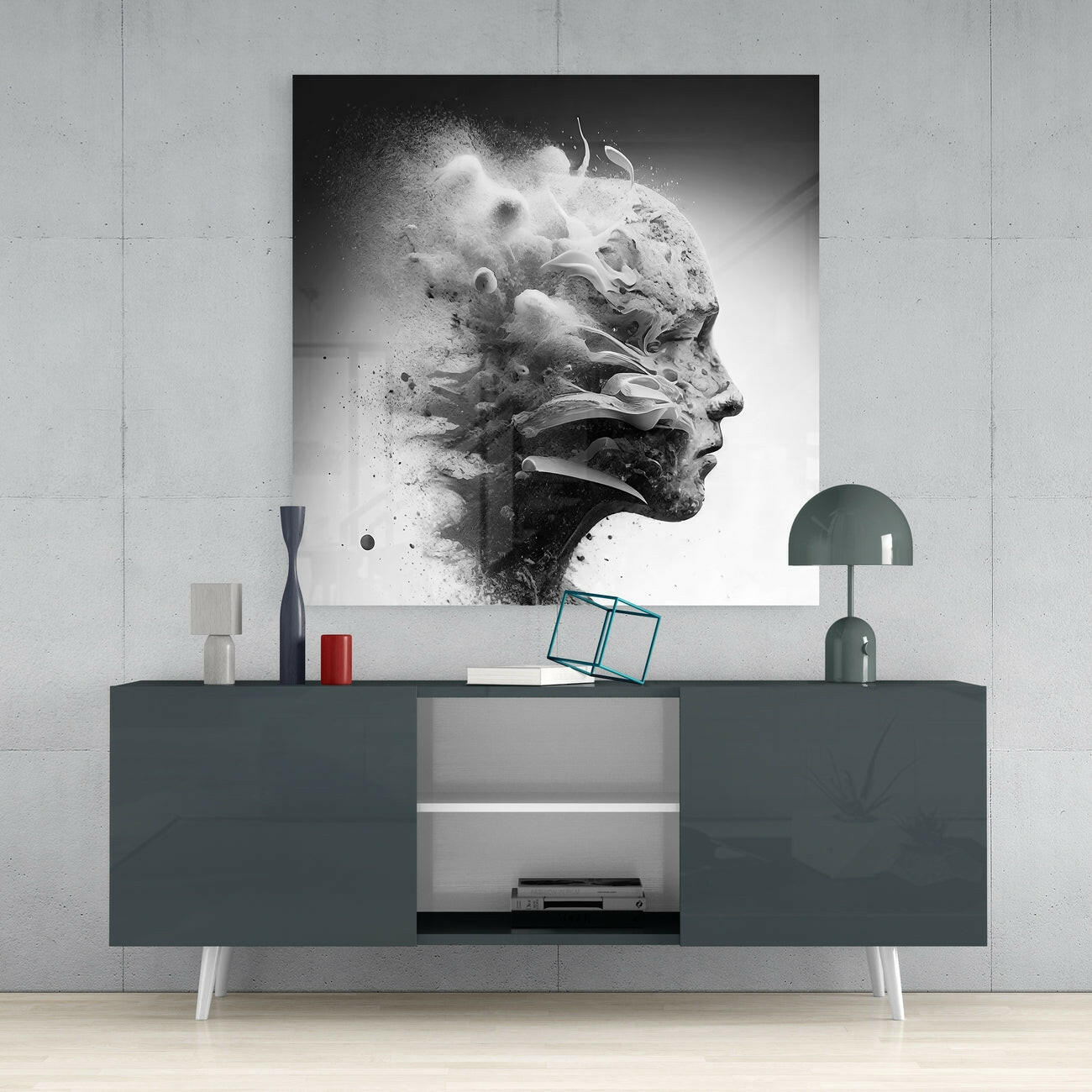 Smoked Thoughts Glass Wall Art || Designer Collection