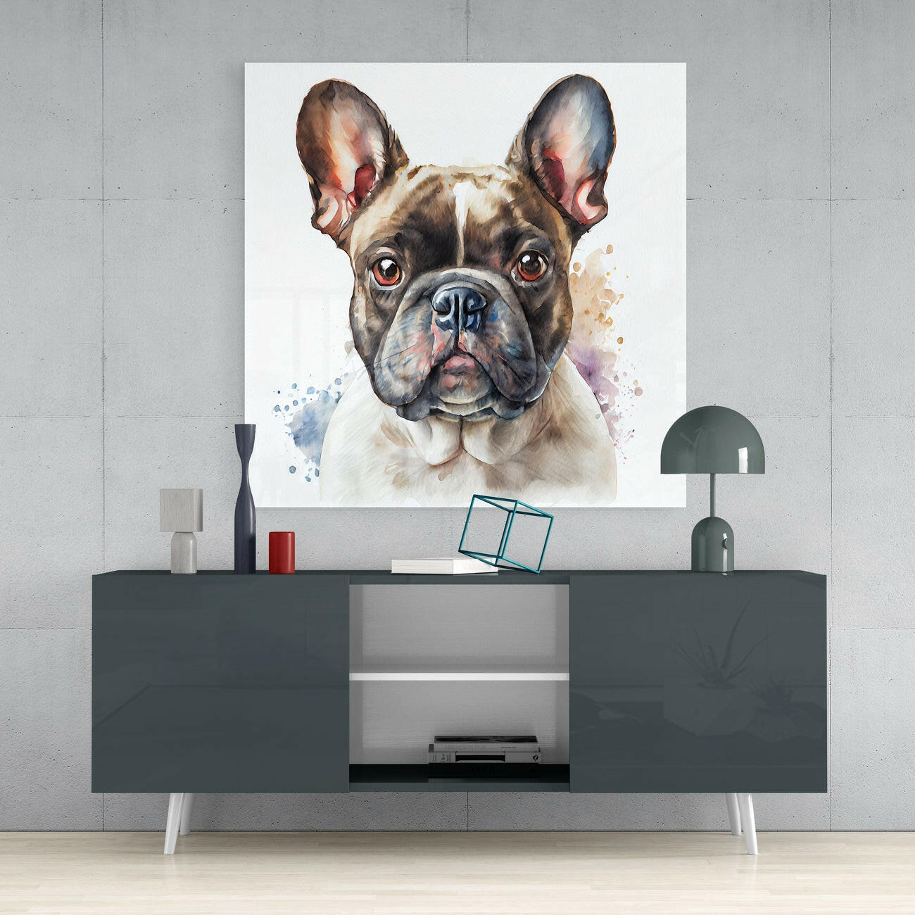 Cute Dog Glass Wall Art || Designers Collection