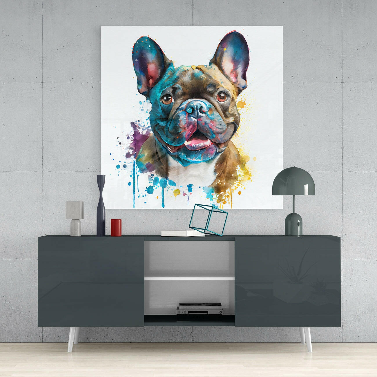 Cute Dog Glass Wall Art || Designers Collection
