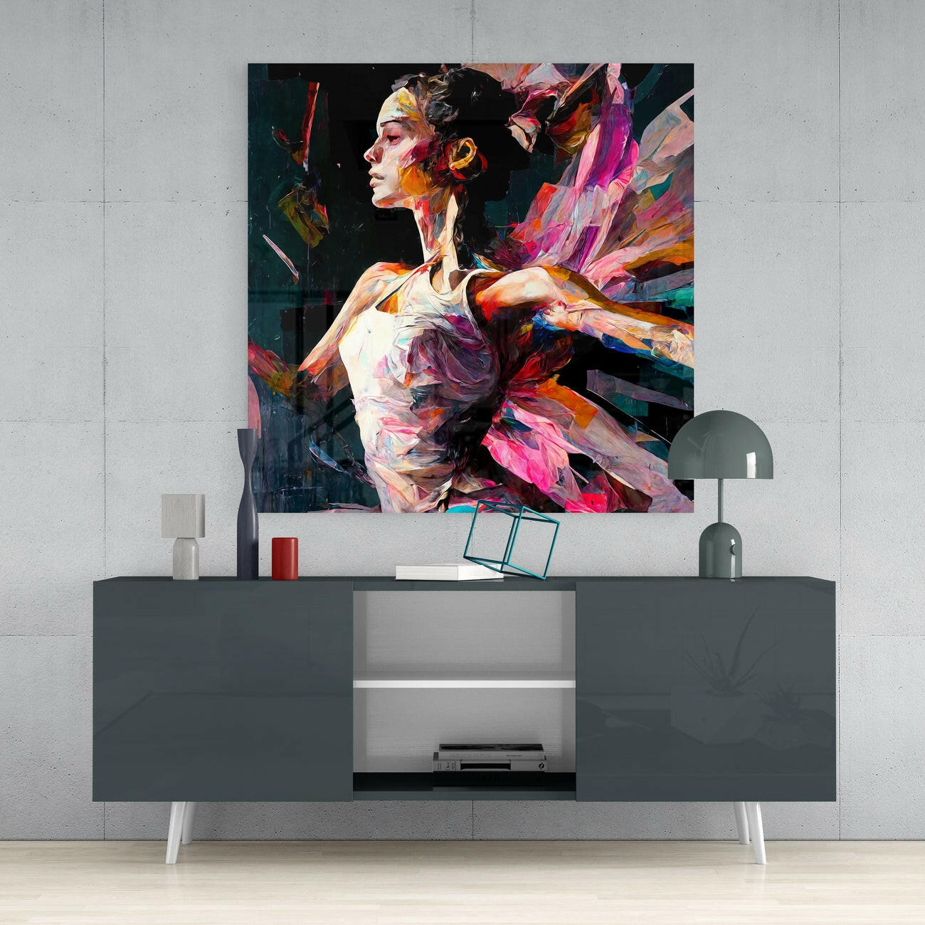 Ballerina Glass Wall Art || Designers Collection