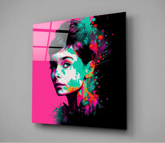Audrey Hepburn Glass Wall Art || Designers Collection