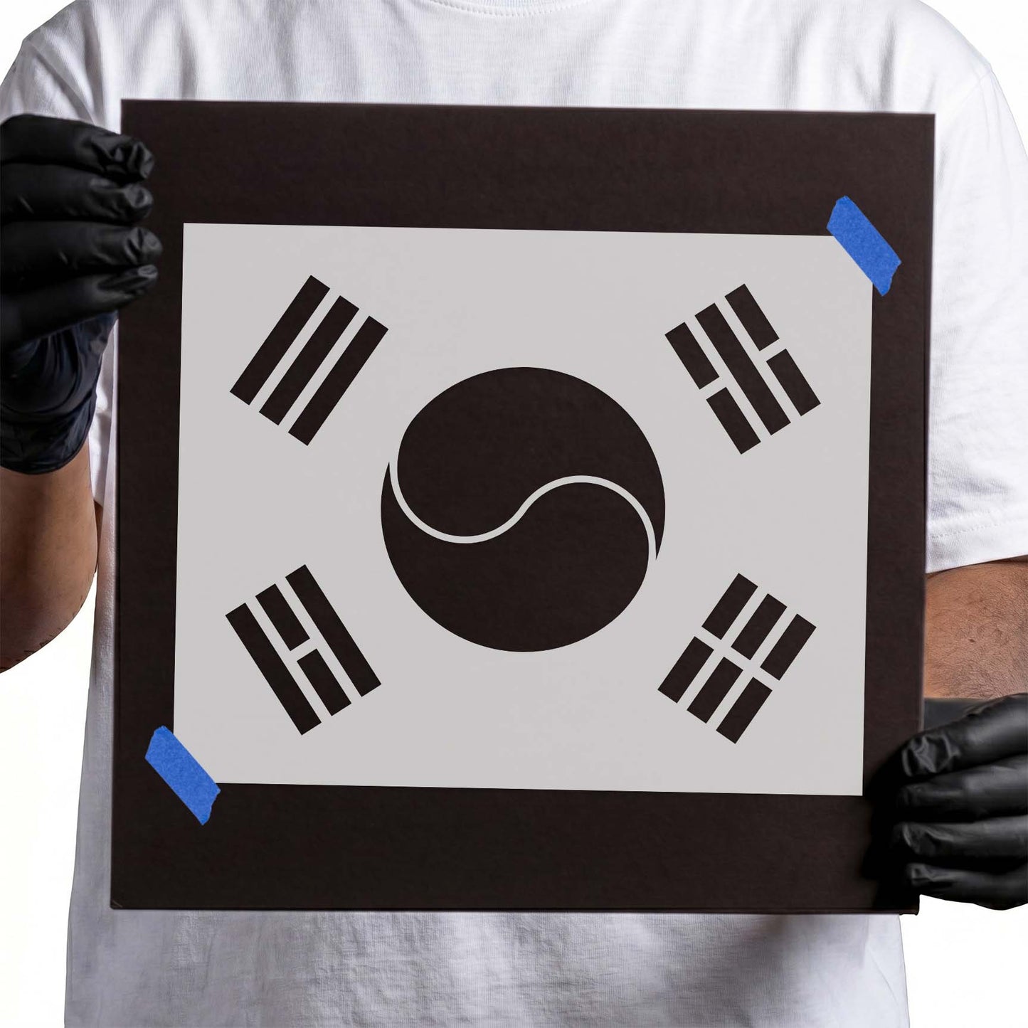 South Korean Flag Stencil