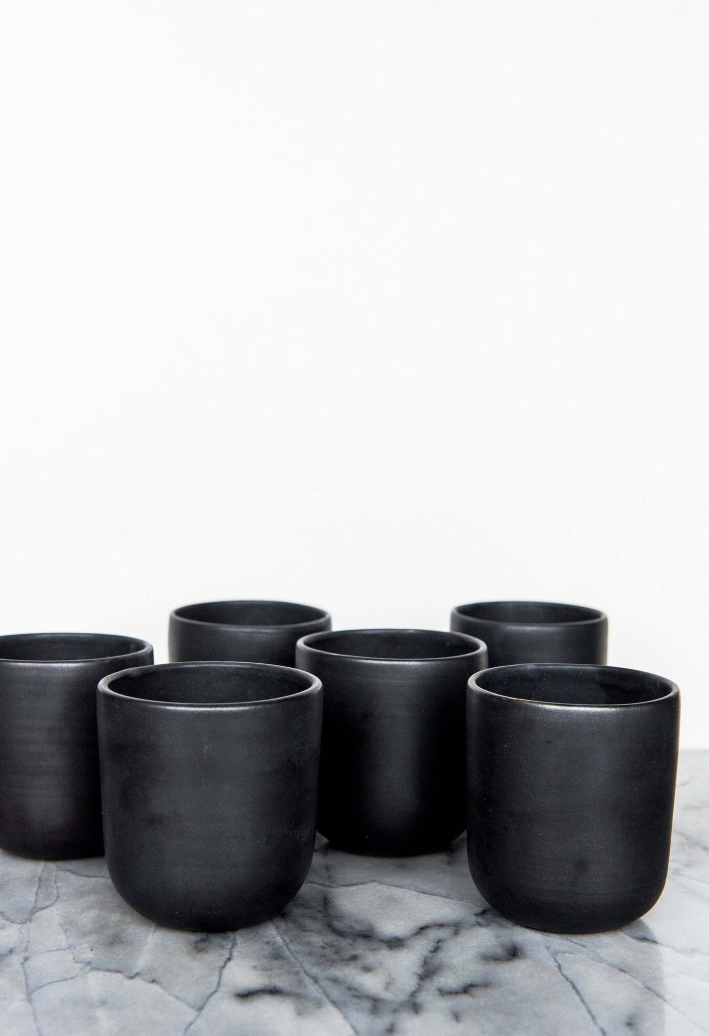 Handmade Stoneware Cup - Black Matte Cup for Coffee and Tea