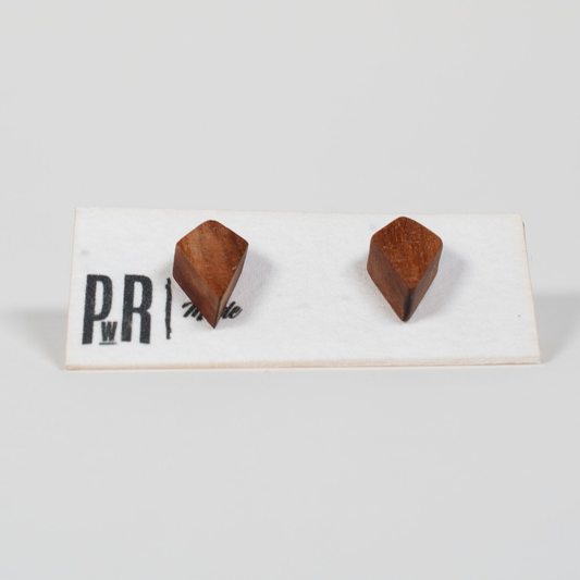 Fire Wood Stud Earrings
