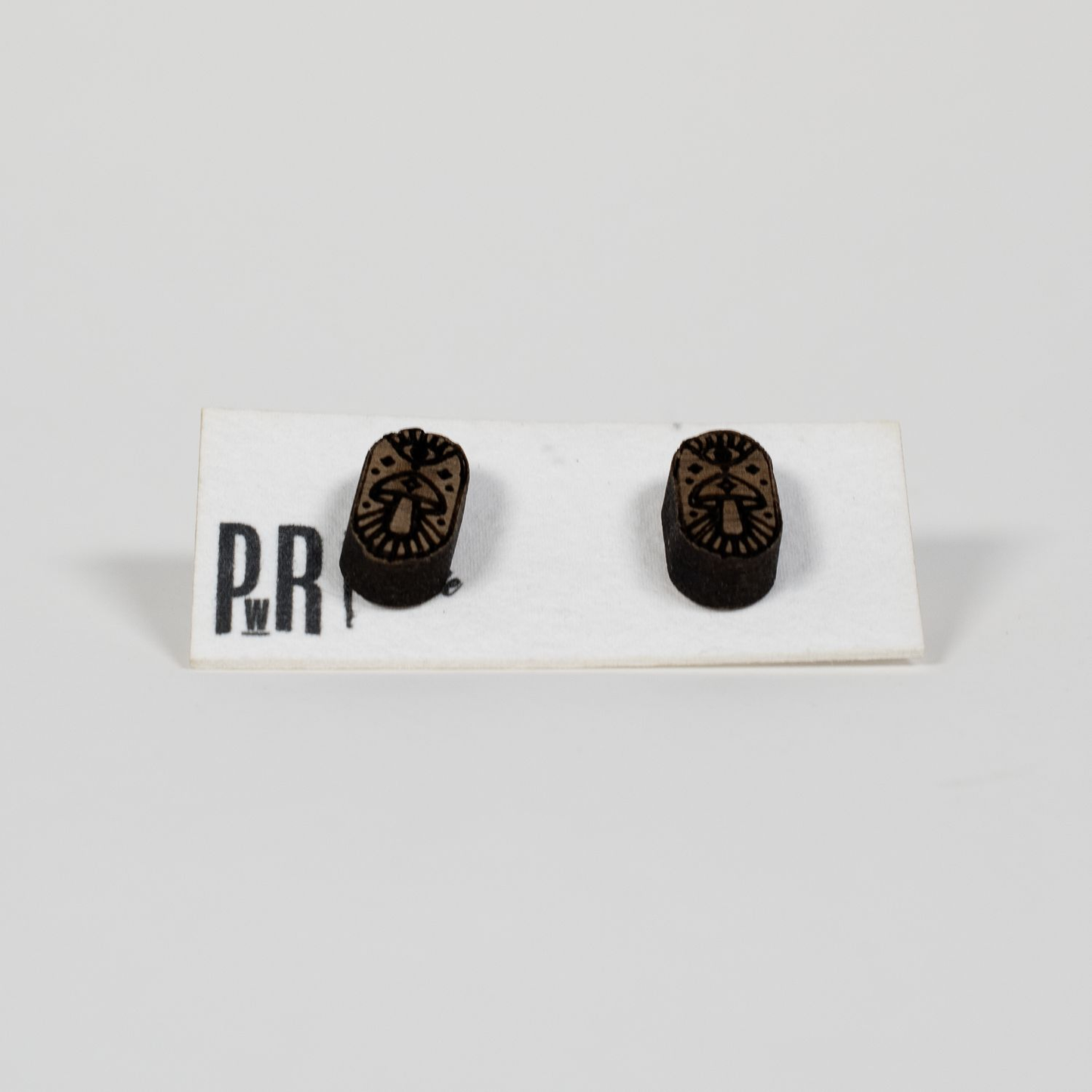Small Wood Stud Earrings | 14 Geometric Designs