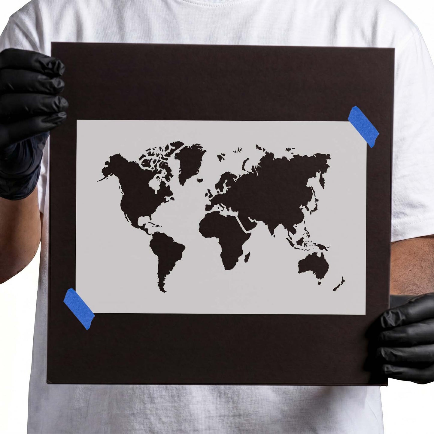 World Map Stencil