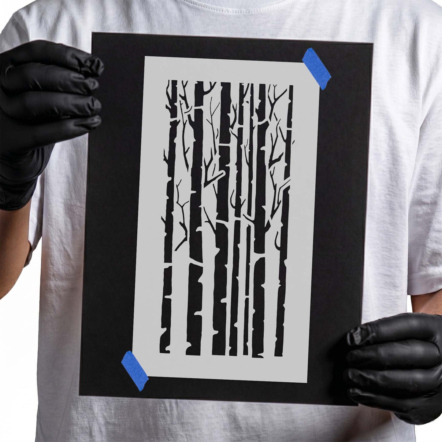 Aspen Trees Pattern Stencil
