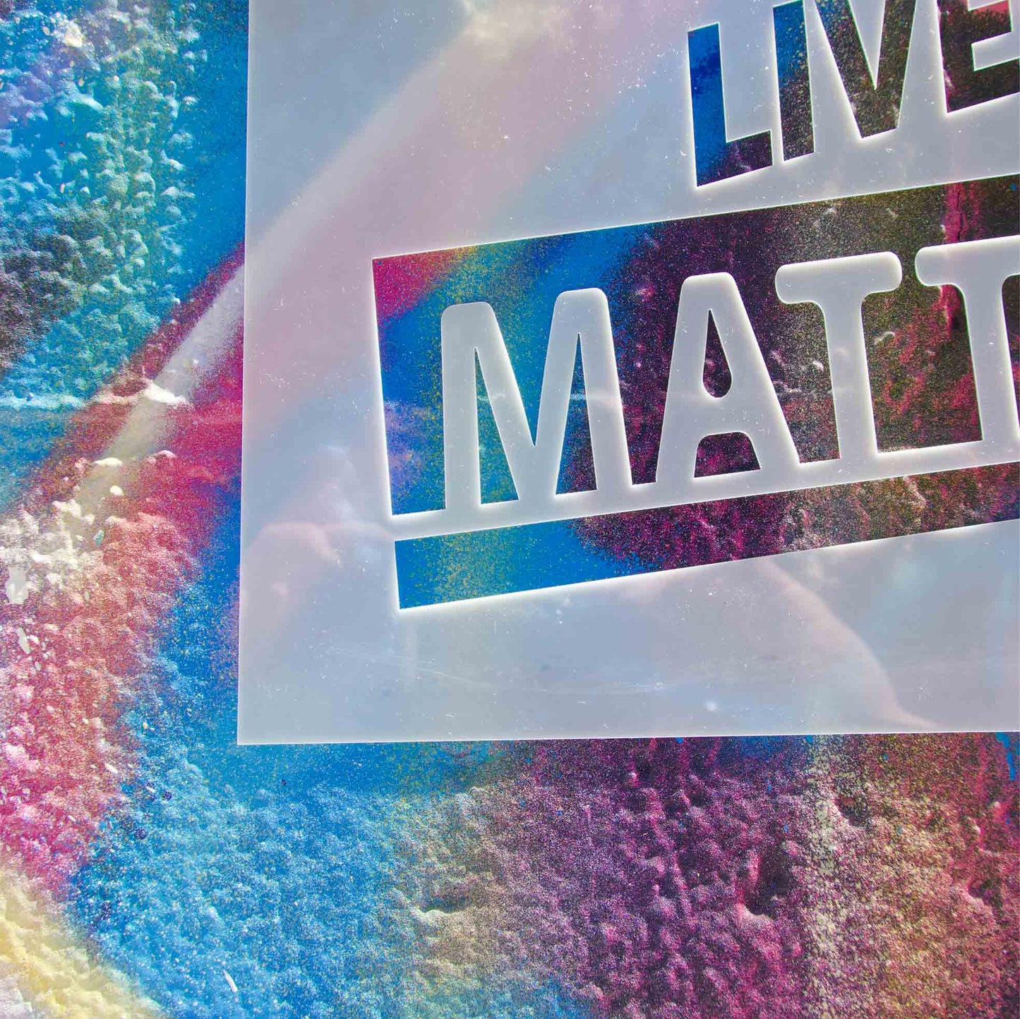 Black Lives Matter Fist Stencil