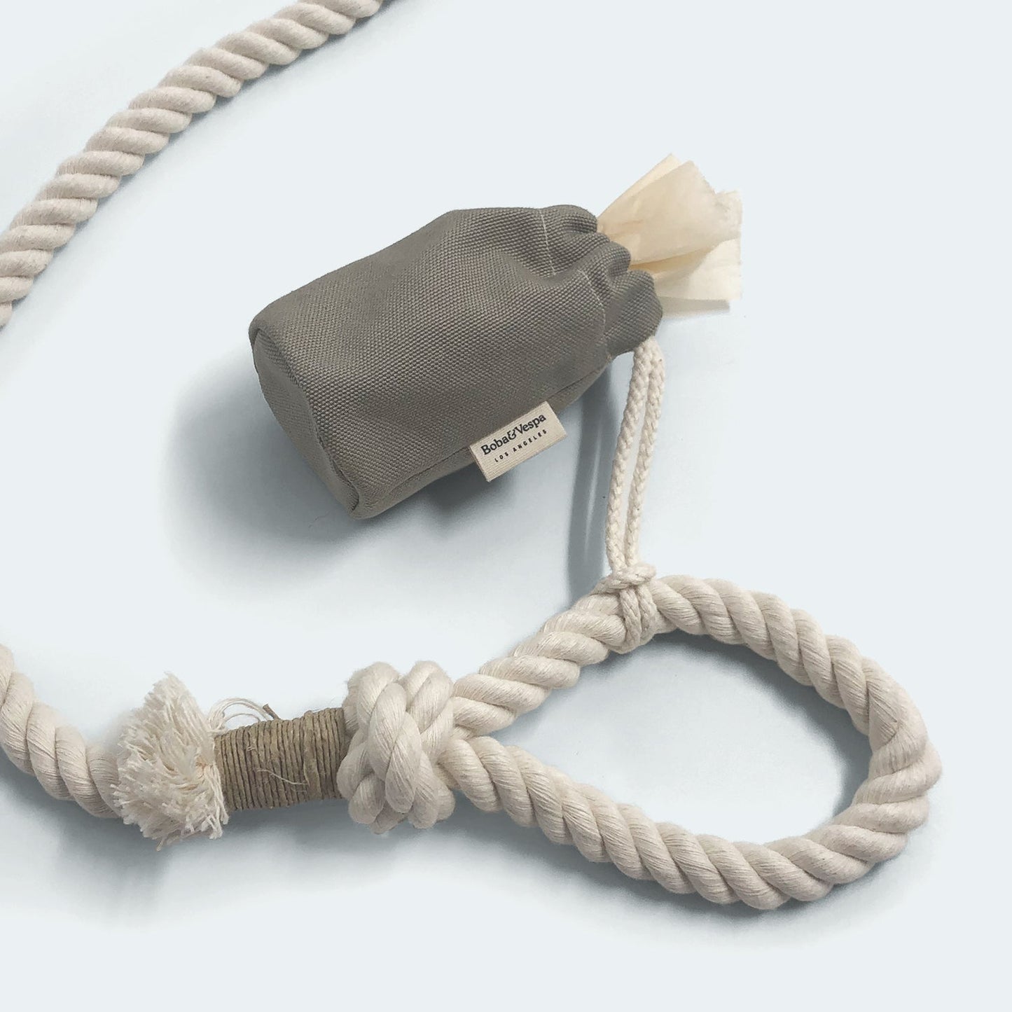 Cloth Dog Poop Bag Holder in Cotton Canvas | Boba & Vespa