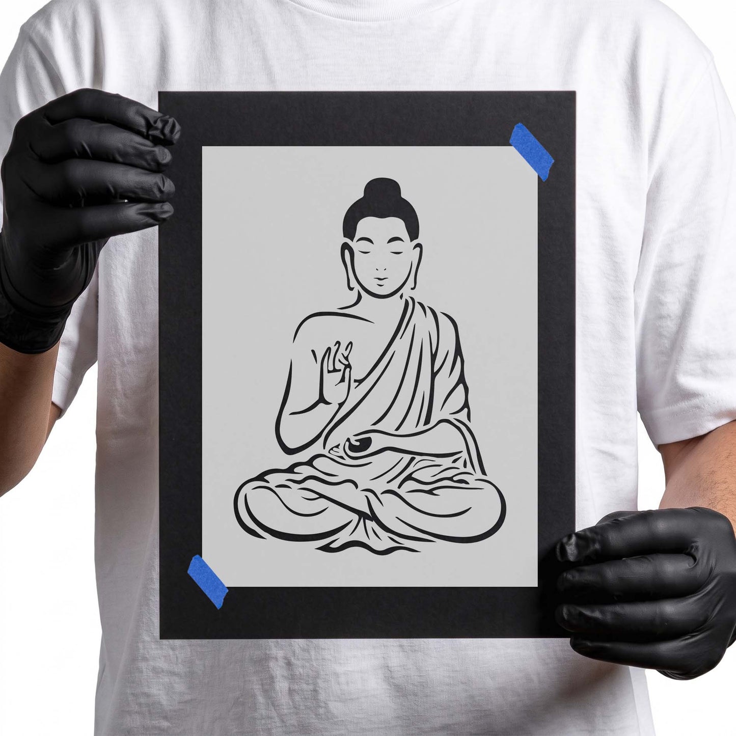 Buddha Statue Stencil