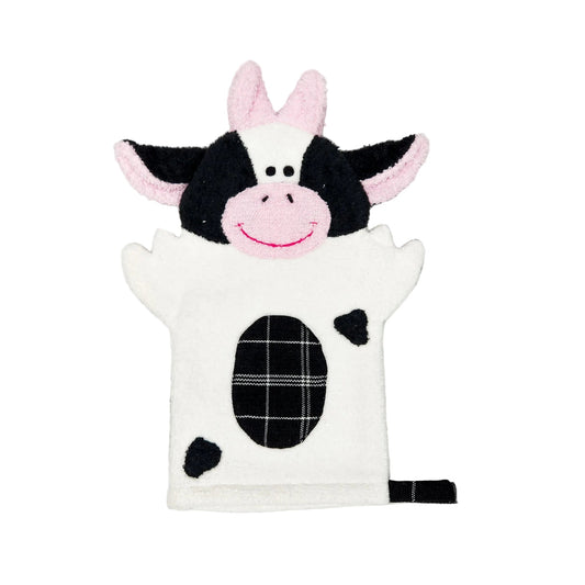 Cow Puppet Washcloth - Patches the Cow
