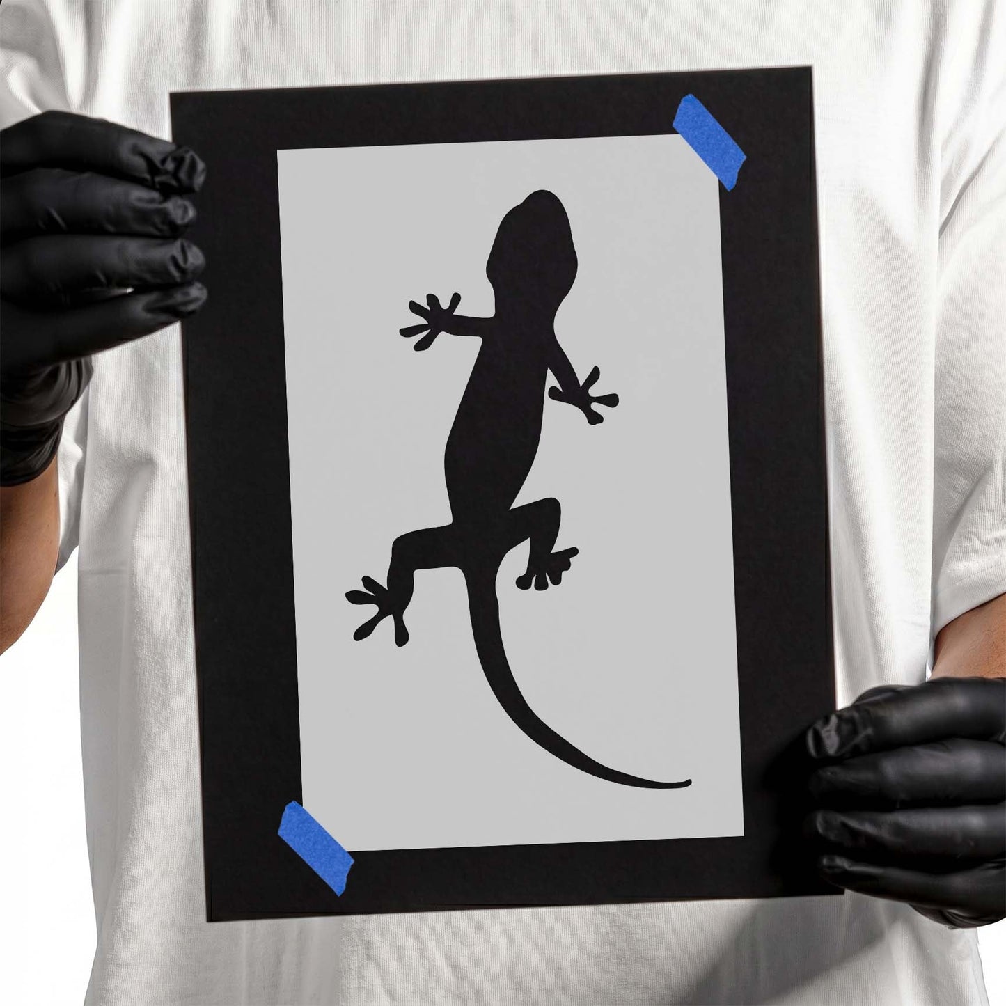 Crawling Gecko Stencil