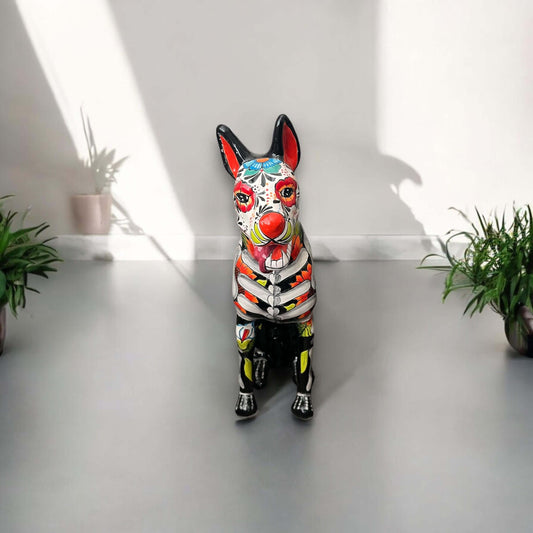 Day of the Dead Talavera Dog Statue | Mexican Ceramic Sculpture