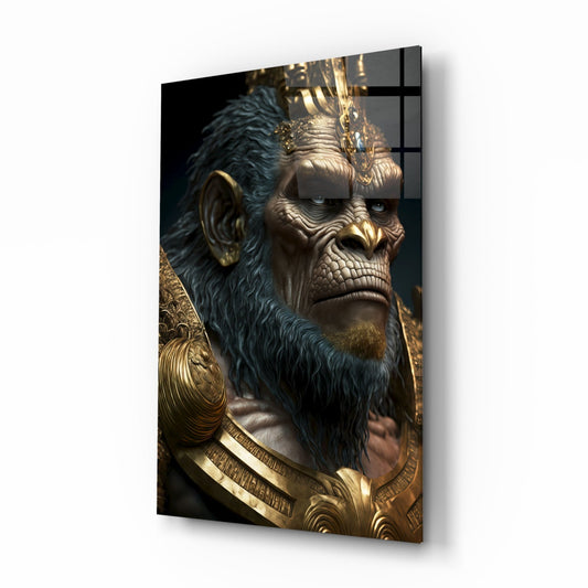 Ape King Glass Wall Art || Designer Collection