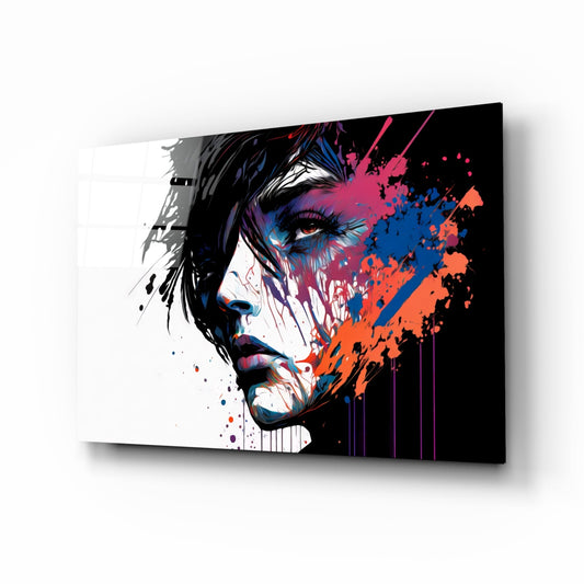 Rebel Beauty Glass Wall Art || Designer Collection