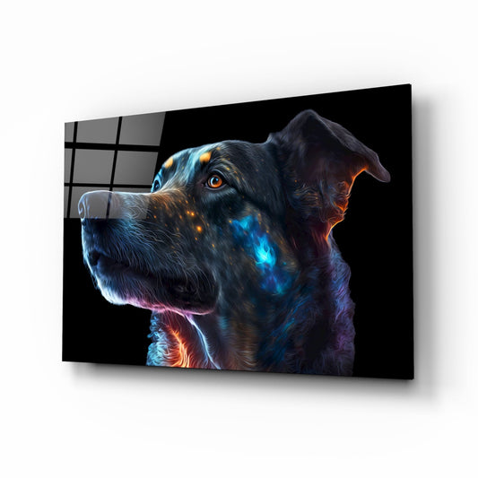 Space Dog Glass Wall Art || Designer Collection