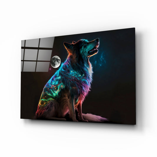 Space Dog Glass Wall Art || Designer Collection