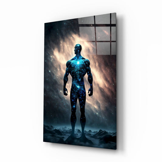 Vitruvius Man Glass Wall Art || Designers Collection