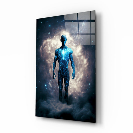 Vitruvius Man Glass Wall Art || Designers Collection