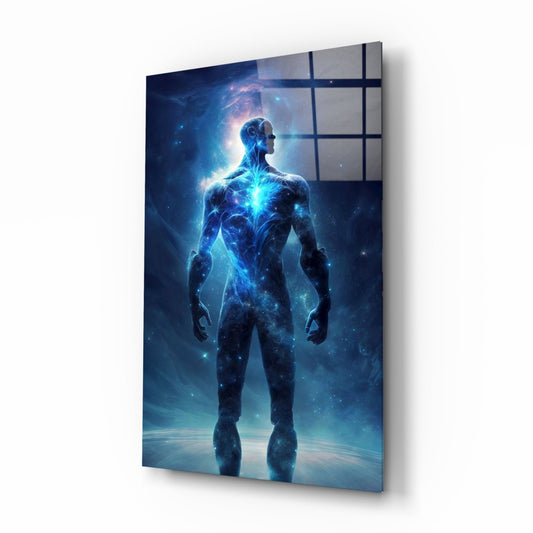 Vitruvius Man Glass Wall Art || Designers Collection