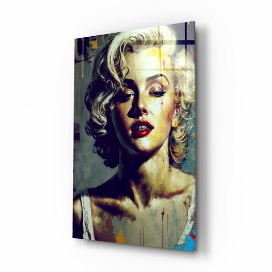 Marilyn Monroe Glass Wall Art || Designer Collection