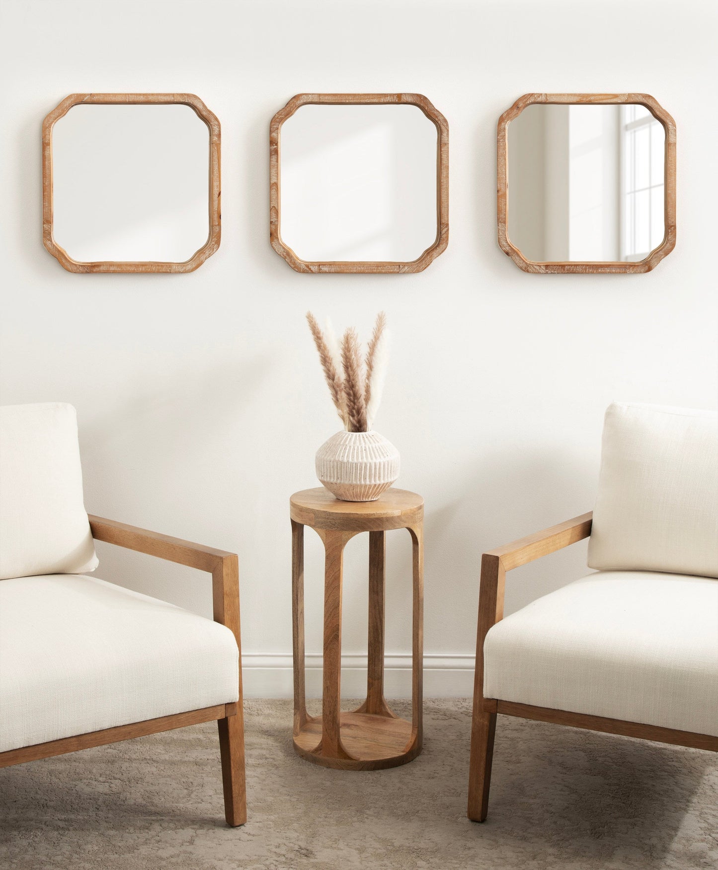 Marston Wood Wall Mirror Set