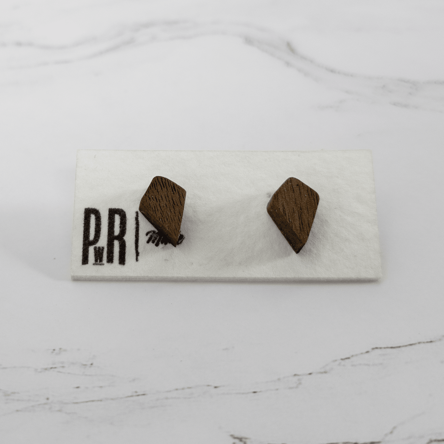 Fire Wood Stud Earrings