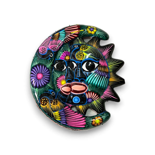 Handmade Guerrero Sun and Moon Eclipse Art | Mexican Pottery
