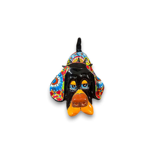 Colorful Talavera Bloodhound Statue | Handmade Dog Art