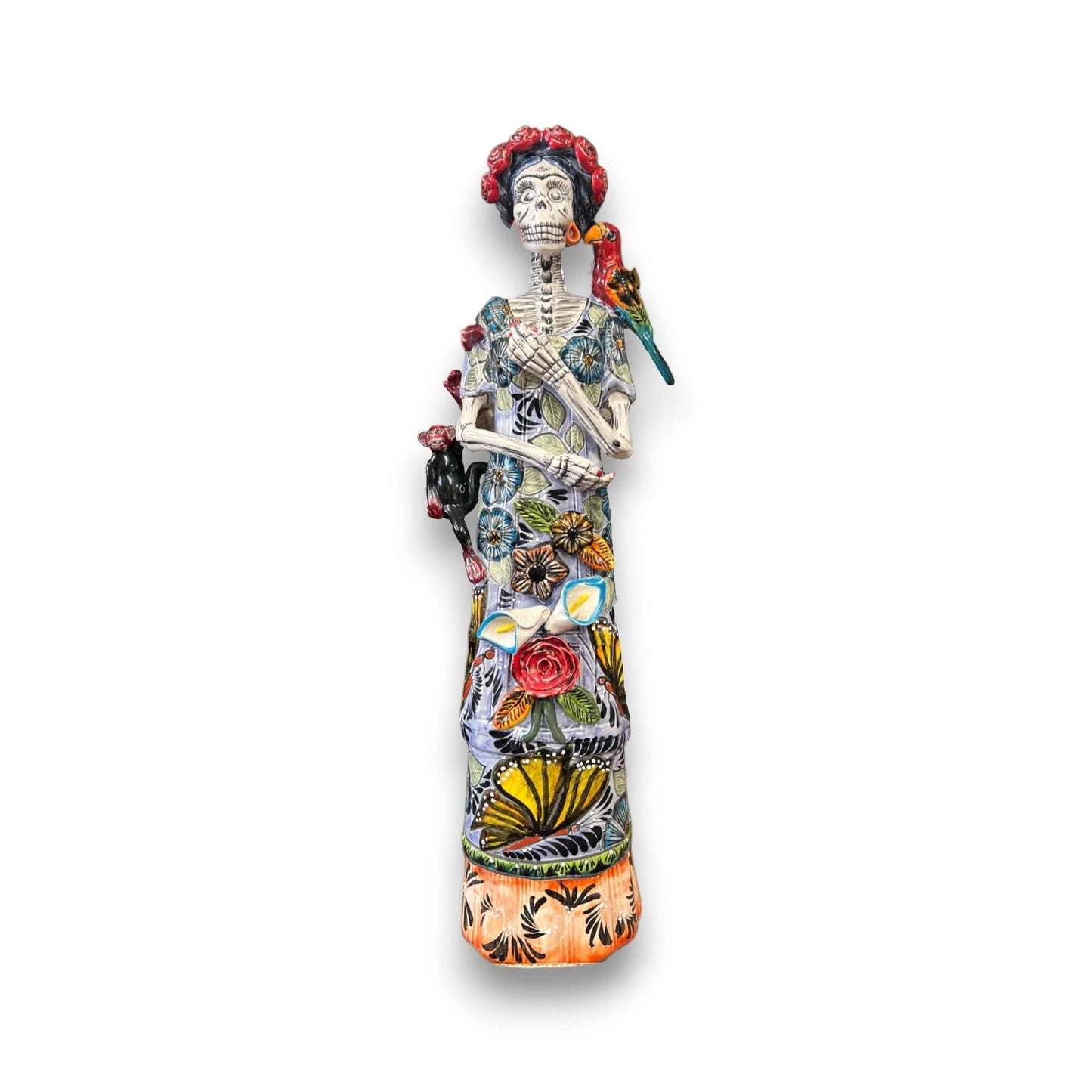 Talavera Skeleton Woman | Handmade Day of the Dead Pottery