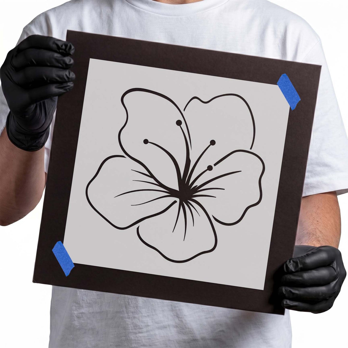 Hibiscus Flower Stencil