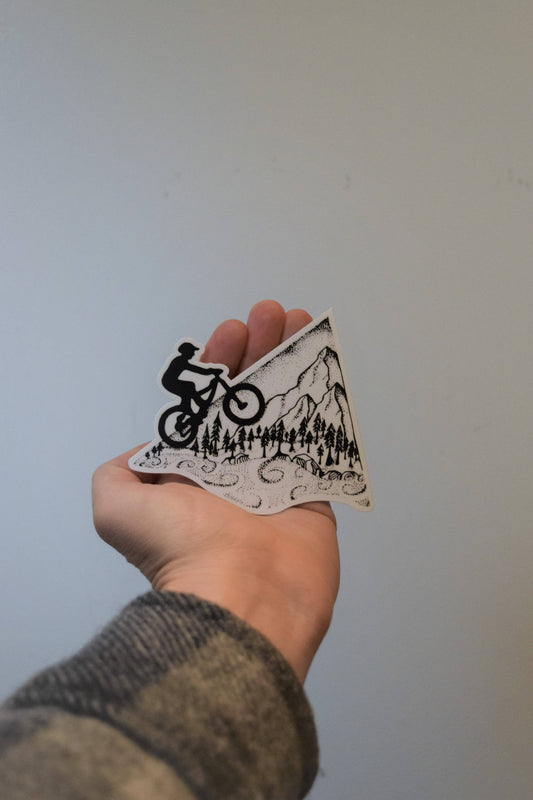 Mountain Biking Sticker 4"