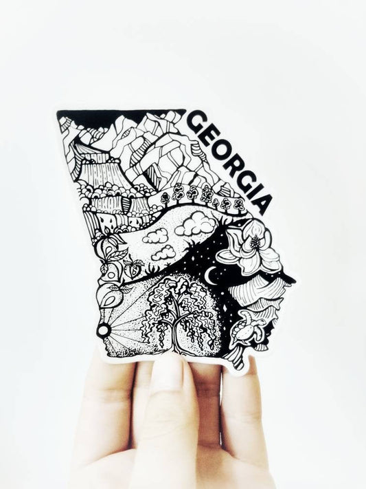 Georgia State 4" sticker