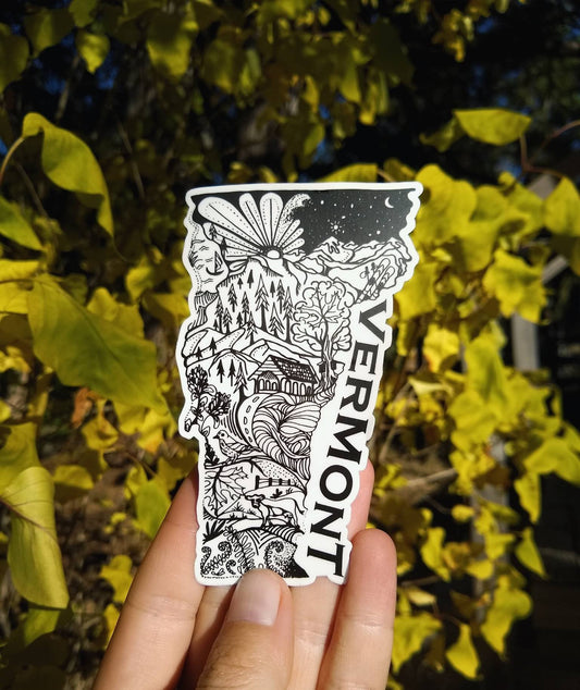 Vermont State 4" sticker