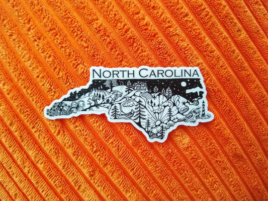North Carolina State 4" sticker