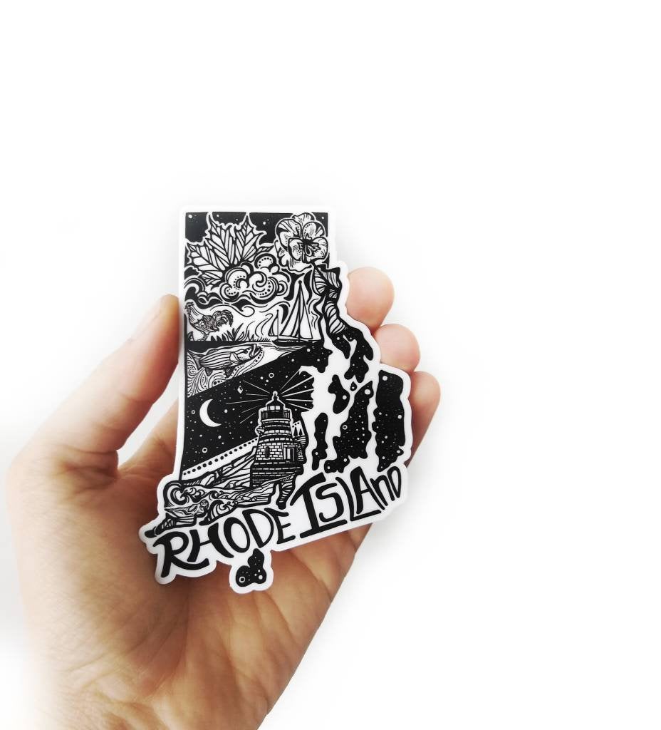 Rhode Island State 4" sticker