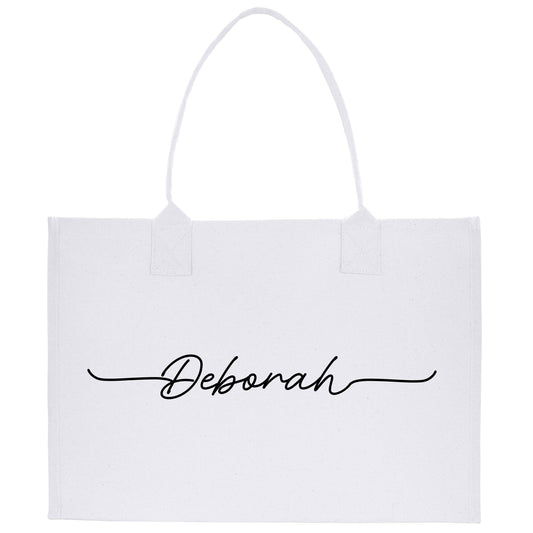 Personalized Name Wedding Cotton Canvas Tote Bag Bridal Shower Gift Custom Honeymoon Gift Customized Wedding Gift Bridesmaid Gift