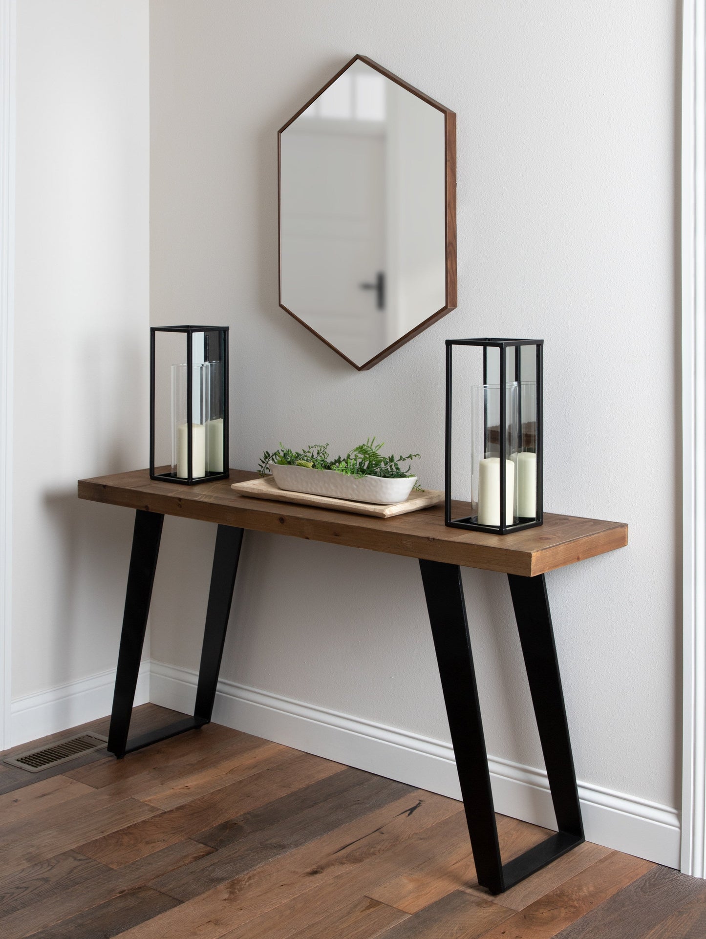Rhodes Framed Hexagon Wall Mirror