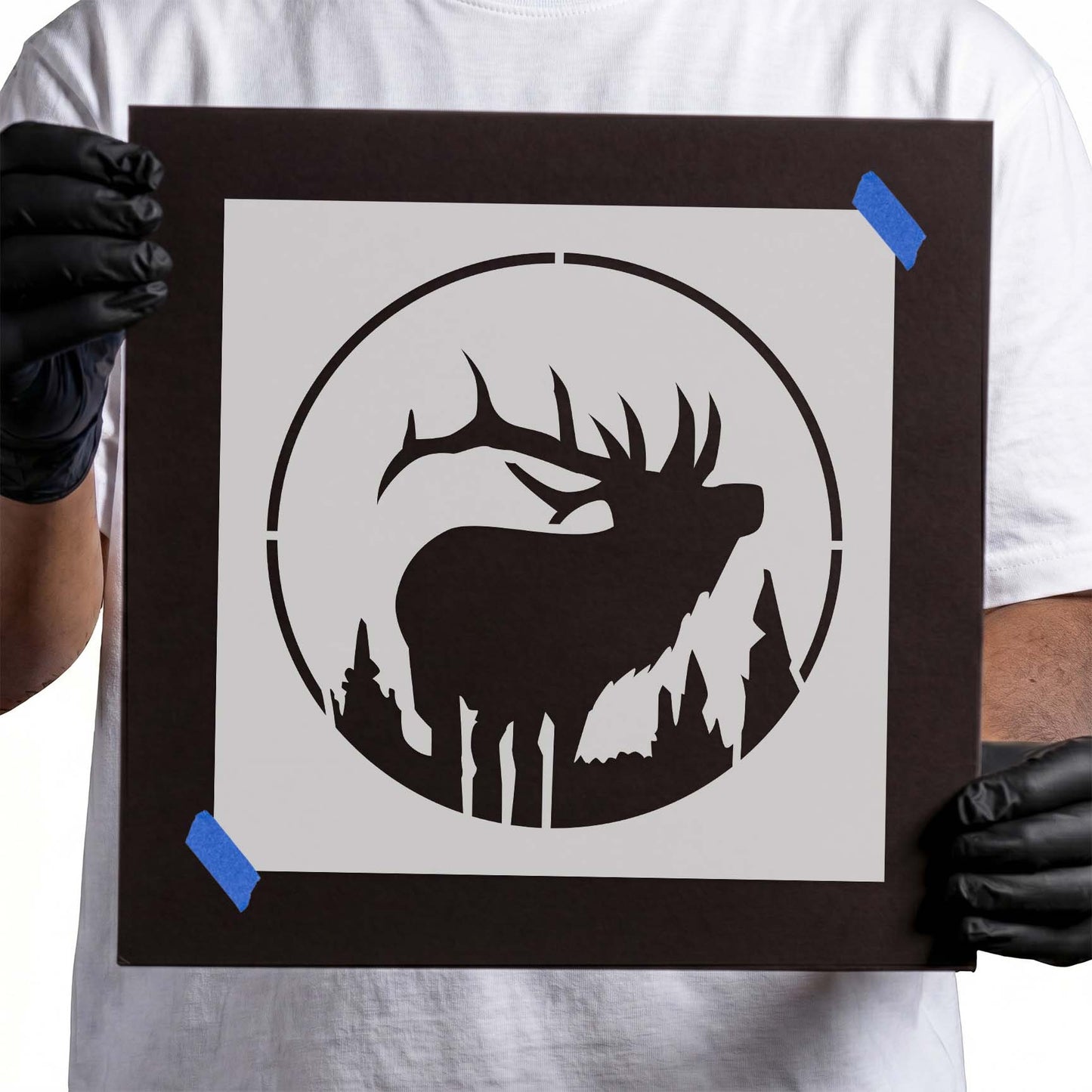 Moose Trees Stencil