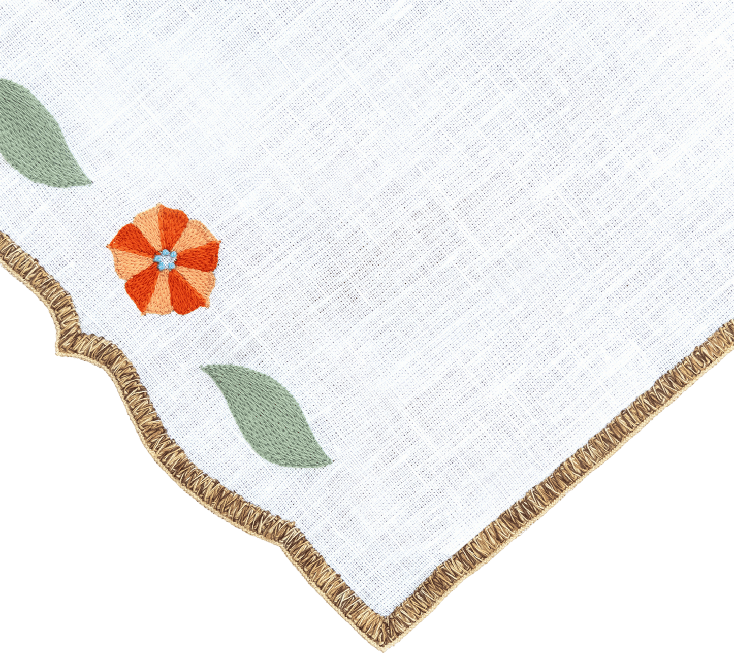 Hand Embroidered Heirloom Petals Napkins 18" x 18" (Set of 4)
