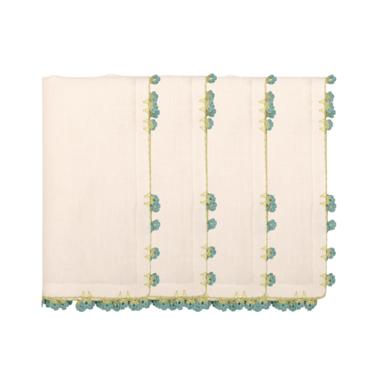 Hand Crochet Napkins 18" x 18" (Set of 4)