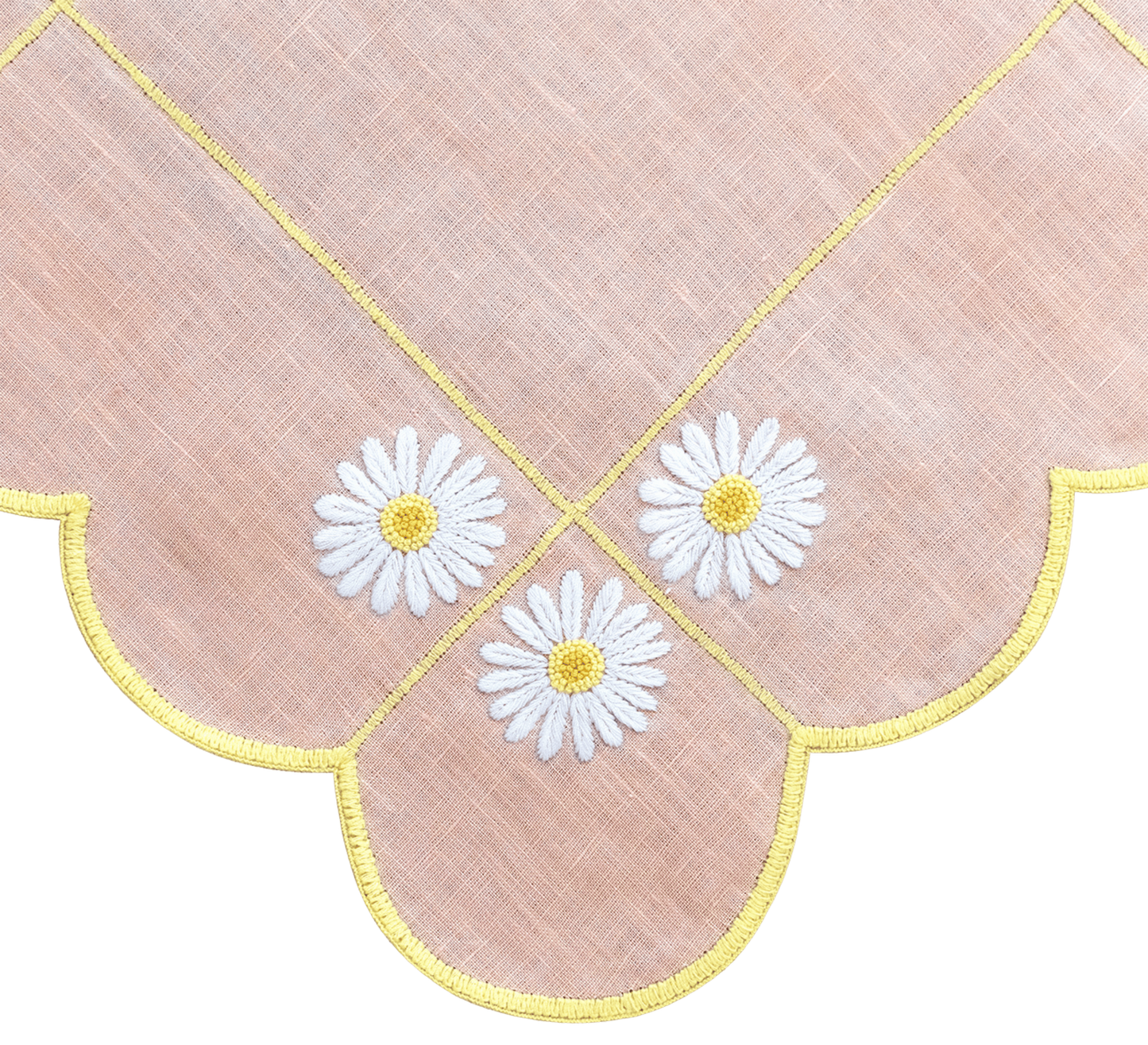 Hand Embroidered Trellis Napkin 18" x 18" (Set of 4)
