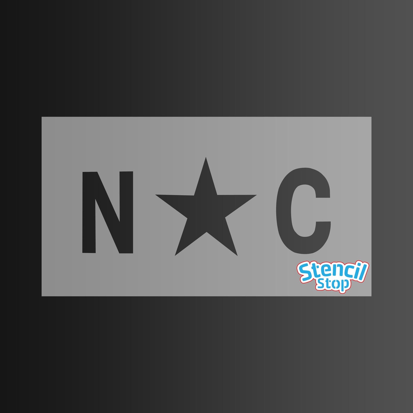 North Carolina State Flag Simplified Stencil